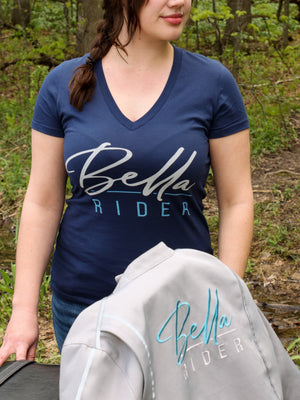 Women's Navy Logo Tee